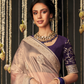 Elegance Embroidered Organza Silk Ensemble with Delicate Detailing