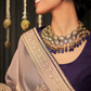 Elegance Embroidered Organza Silk Ensemble with Delicate Detailing