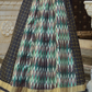 Black Foil Printed Silk Embroidered Festive Anarkali Gown - LaVante Fashion
