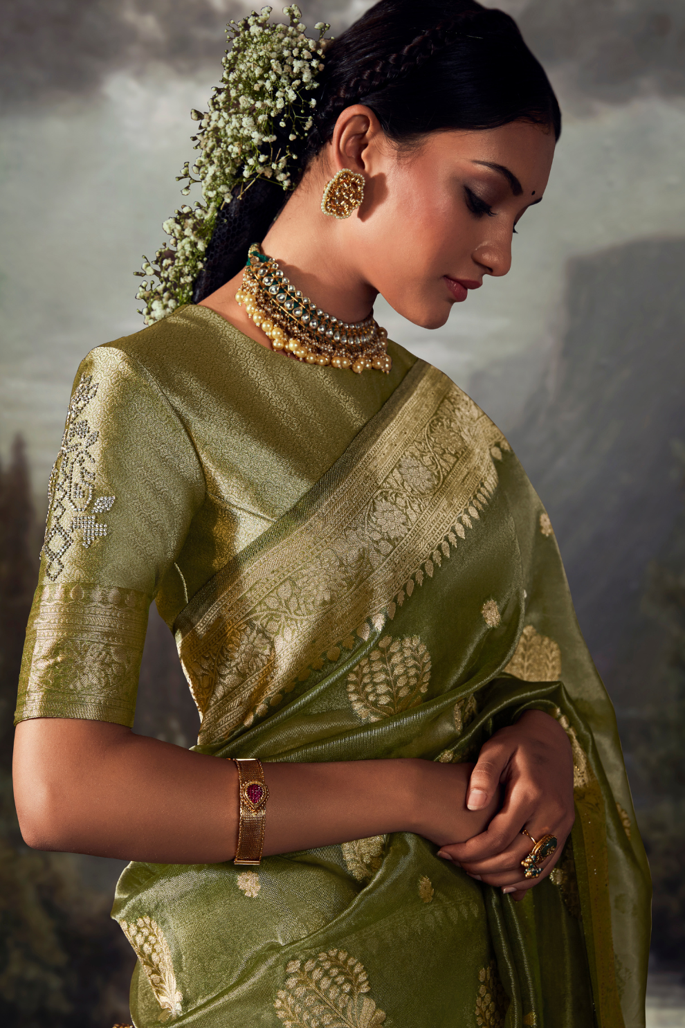 Majestic Woven Banarasi Silk Saree in Lustrous Pure Silk