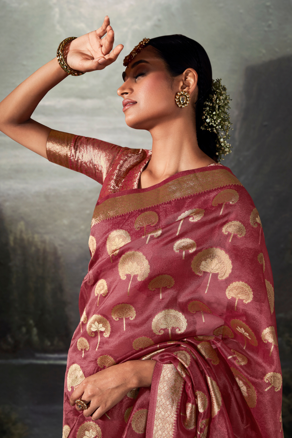 Majestic Woven Banarasi Silk Saree in Lustrous Pure Silk