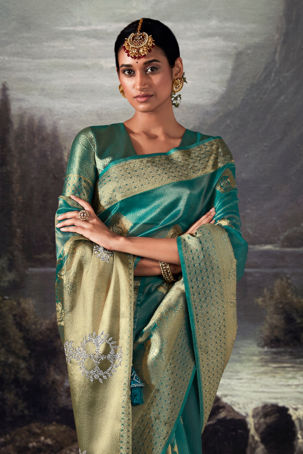 Majestic Woven Banarasi Silk Saree in Lustrous Pure Silk