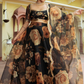 Delicate Floral Print Organza Lehenga Choli in Flared Style
