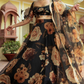 Delicate Floral Print Organza Lehenga Choli in Flared Style