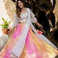 Delicate Floral Print Organza Lehenga Choli in Flared Style