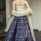 Delicate Floral Print Organza Lehenga Choli in Flared Style