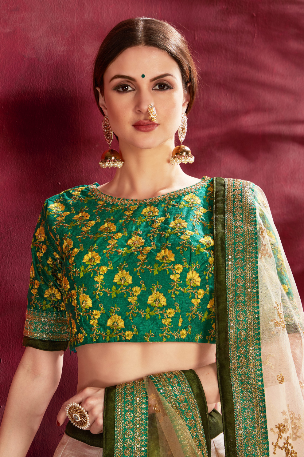 Printed Designer Lehenga with Zari, Dori & Sequins Embellishments
