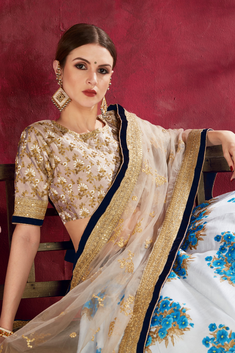 Printed Designer Lehenga with Zari, Dori & Sequins Embellishments