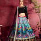 Printed Designer Lehenga with Zari, Dori & Sequins Embellishments