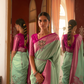Pure Georgette Saree with Rich Traditional Jari Weaving