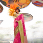 Pure Katan Banarasi Silk Blend Saree with Traditional Weaving