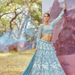 Embroidered Georgette Lehenga Set with Delicate Bead Work