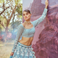 Embroidered Georgette Lehenga Set with Delicate Bead Work