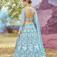 Embroidered Georgette Lehenga Set with Delicate Bead Work