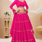Ethnic Georgette Lehenga Featuring Leheriya Print & Lace Detailing