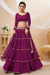 Ethnic Georgette Lehenga Featuring Leheriya Print & Lace Detailing