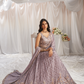 Georgette Sequin Embroidered Semi-Stitched Lehenga Choli & Dupatta