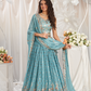 Georgette Sequin Embroidered Semi-Stitched Lehenga Choli & Dupatta