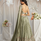 Georgette Sequin Embroidered Semi-Stitched Lehenga Choli & Dupatta