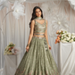 Georgette Sequin Embroidered Semi-Stitched Lehenga Choli & Dupatta