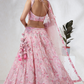 Georgette Sequins And Thread Embroidery Lehenga Choli Dupatta