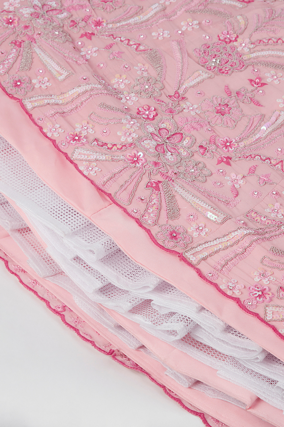 Georgette Sequins And Thread Embroidery Lehenga Choli Dupatta