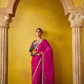 Tissue Silk Embroidered Saree with Sequins and Beads Work