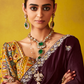 Tissue Silk Embroidered Saree with Sequins and Beads Work