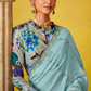 Tissue Silk Embroidered Saree with Sequins and Beads Work