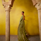 Tissue Silk Embroidered Saree with Sequins and Beads Work