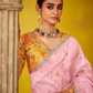 Tissue Silk Embroidered Saree with Sequins and Beads Work