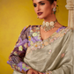 Tissue Silk Embroidered Saree with Sequins and Beads Work