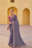 LAVANTE_FASHION_Grey_Organza_Silk_Handwork_Embroiderey_Cut_Work_Border_13 - LaVante Fashion