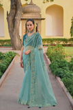 LAVANTE_FASHION_Grey_Organza_Silk_Handwork_Embroiderey_Cut_Work_Border_5 - LaVante Fashion