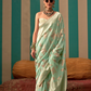 Elegant Handwoven Linen Saree with Subtle Weaving
