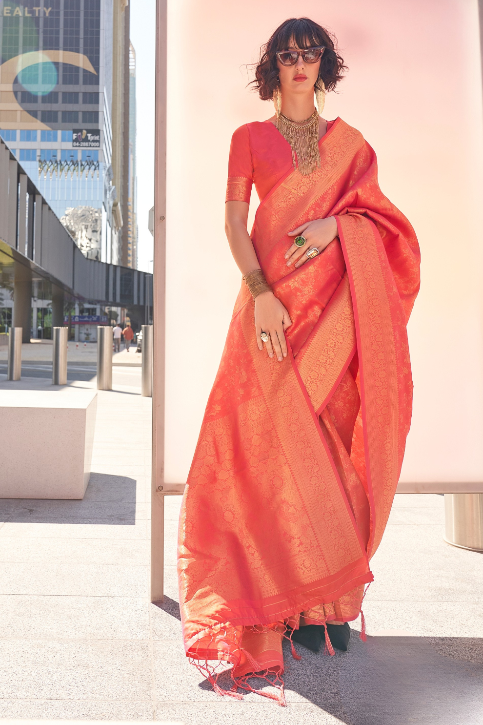 Floral Woven Zari Silk Banarasi Saree