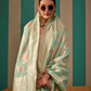 Elegant Handwoven Linen Saree with Subtle Weaving