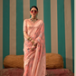 Elegant Handwoven Linen Saree with Subtle Weaving
