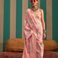 Elegant Handwoven Linen Saree with Subtle Weaving