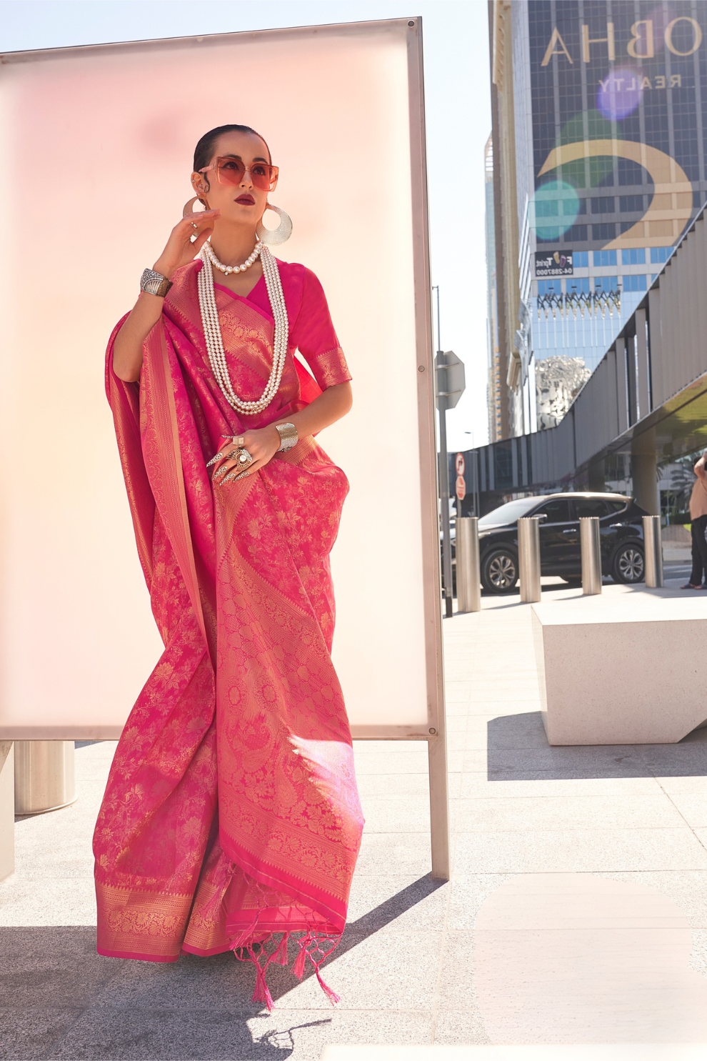 Floral Woven Zari Silk Banarasi Saree