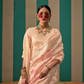 Elegant Handwoven Linen Saree with Subtle Weaving