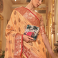 Zari Butta Tussar Silk Saree with Handwoven Elegance