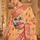 Zari Butta Tussar Silk Saree with Handwoven Elegance
