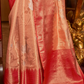 Traditional Handloom Saree with Elegant Weaving Patterns