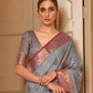 Zari Butta Tussar Silk Saree with Handwoven Elegance