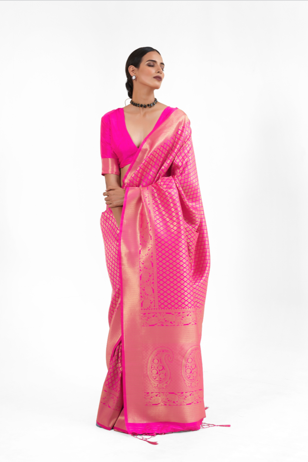 Handloom Woven Kanjivaram Silk Saree with Rich Traditional Design
