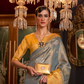Traditional Handloom Saree with Elegant Weaving Patterns