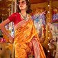 Designer Party Wear Handloom Kaitra Silk Saree with Elegant Weaving