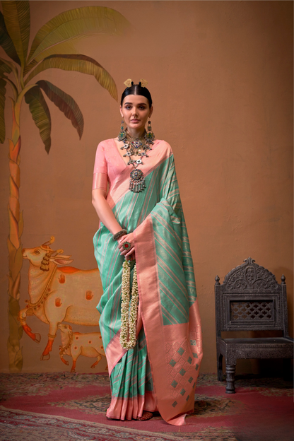 Pure Handloom Silk Saree with Traditional Charm