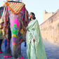 Two-Tone Kanjivaram Saree with Rich Zari Weaving